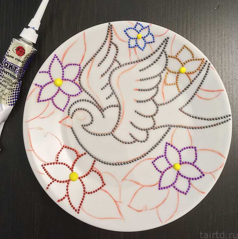 Техники росписи тарелок акриловыми красками