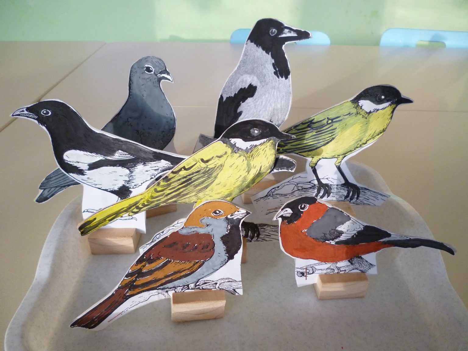 Весенние поделки: птицы из бумаги