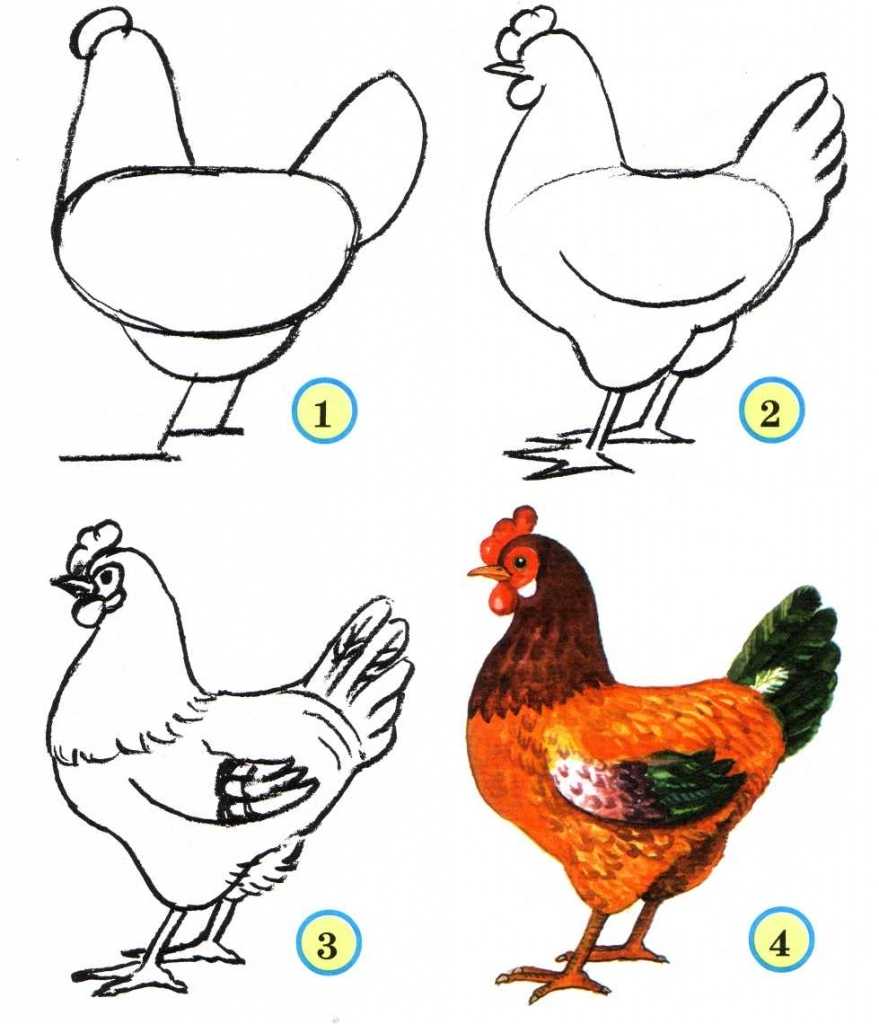 Как нарисовать цыпленка на пасху карандашами или акварелью поэтапно