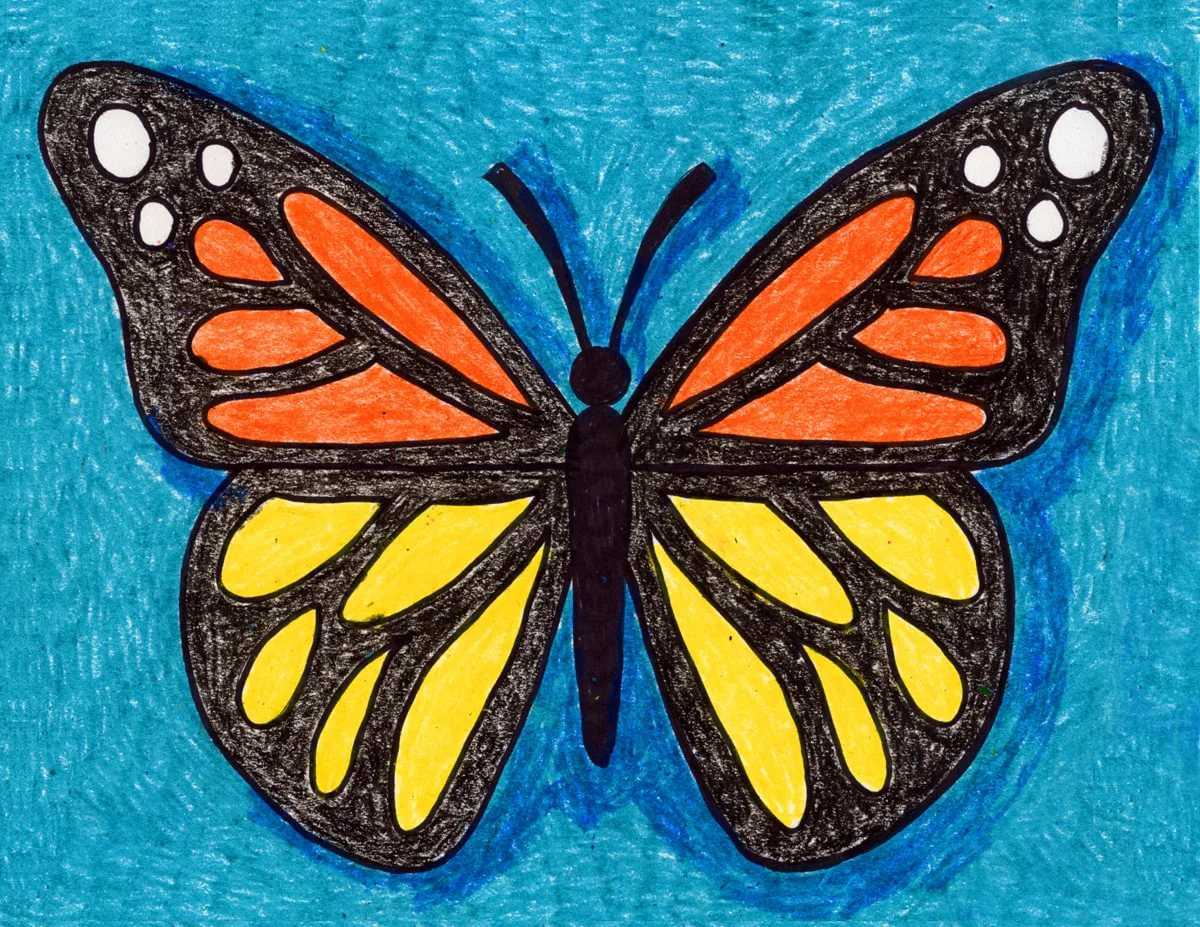 Как нарисовать бабочку поэтапно карандашом - урок рисования для начинающих