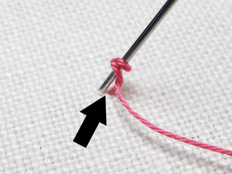Как делать французский узелок в вышивке