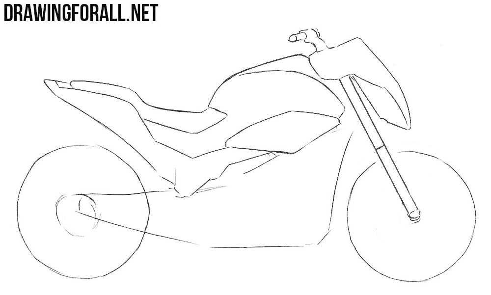 Как нарисовать мотоцикл: поэтапная инструкция