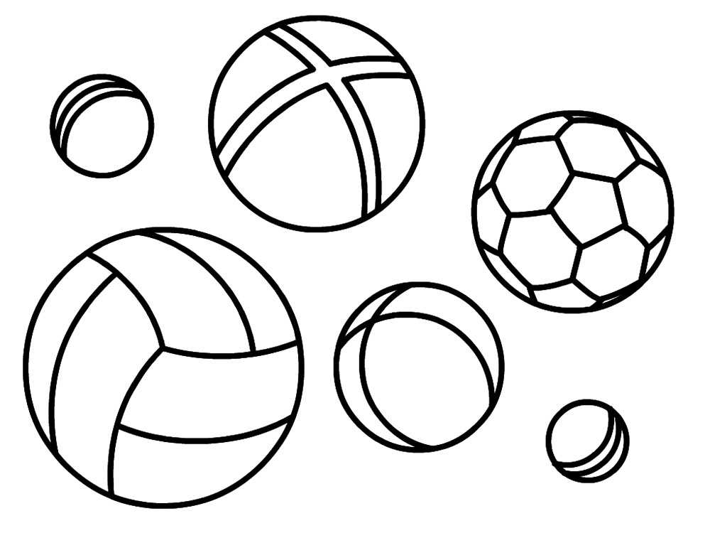 Раскраски мяч | бесплатно распечатать, скачать картинки для детей