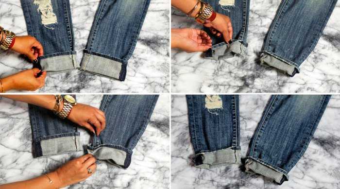 Как подвернуть джинсы - способы закатывания джинсов