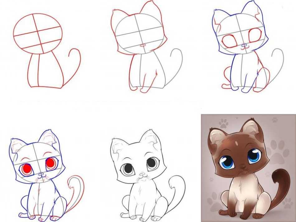 Смотрите ТОП лучших вариантов как легко и просто нарисовать котенка аниме карандашом для начинающих Скачивайте и распечатывайте с лучшим порталом