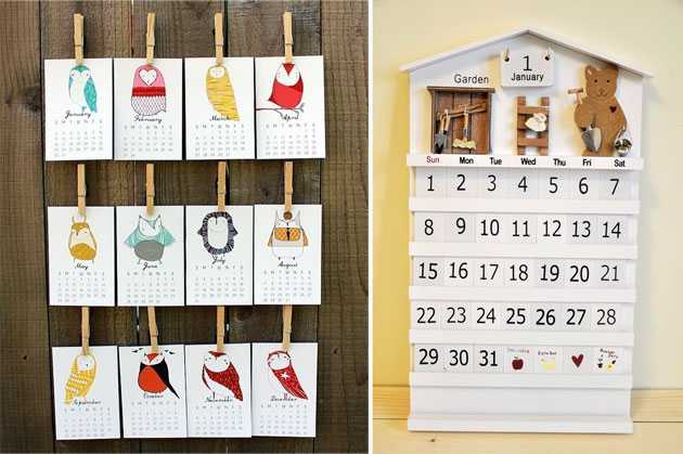 Календарь своими руками - лучшие модели и варианты изготовления календаря (185 фото)