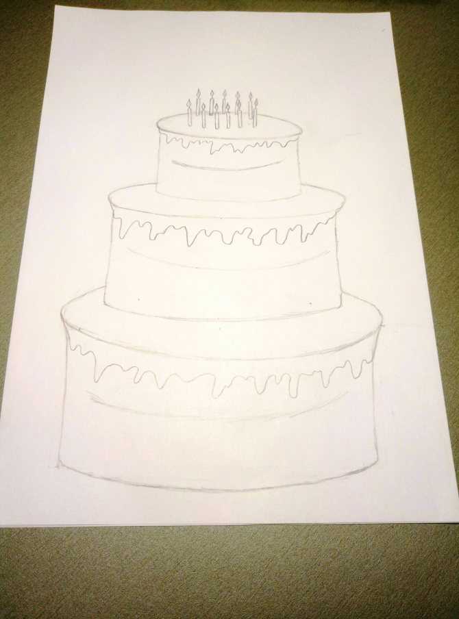 Как нарисовать торт поэтапно: на день рождения своими руками, легкая инструкция для детей (советы, схемы, примеры)