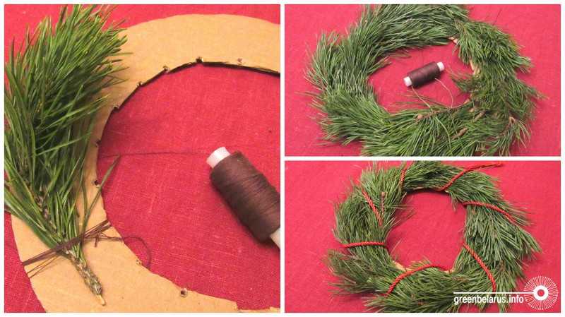 Рождественский венок из веток, прутьев и лозы: мастер классы с фото