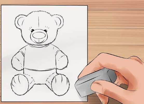 Как нарисовать медвежонка с сердечком поэтапно карандашом. как нарисовать медвежонка, примеры