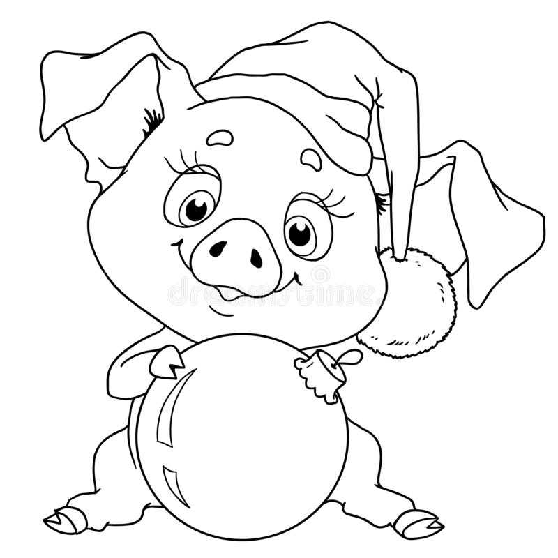 Раскраски свинья и поросята на новый 2019 год для детей - Смотрите, скачивайте, и распечатывайте лучшие варианты раскрасок свиньи
