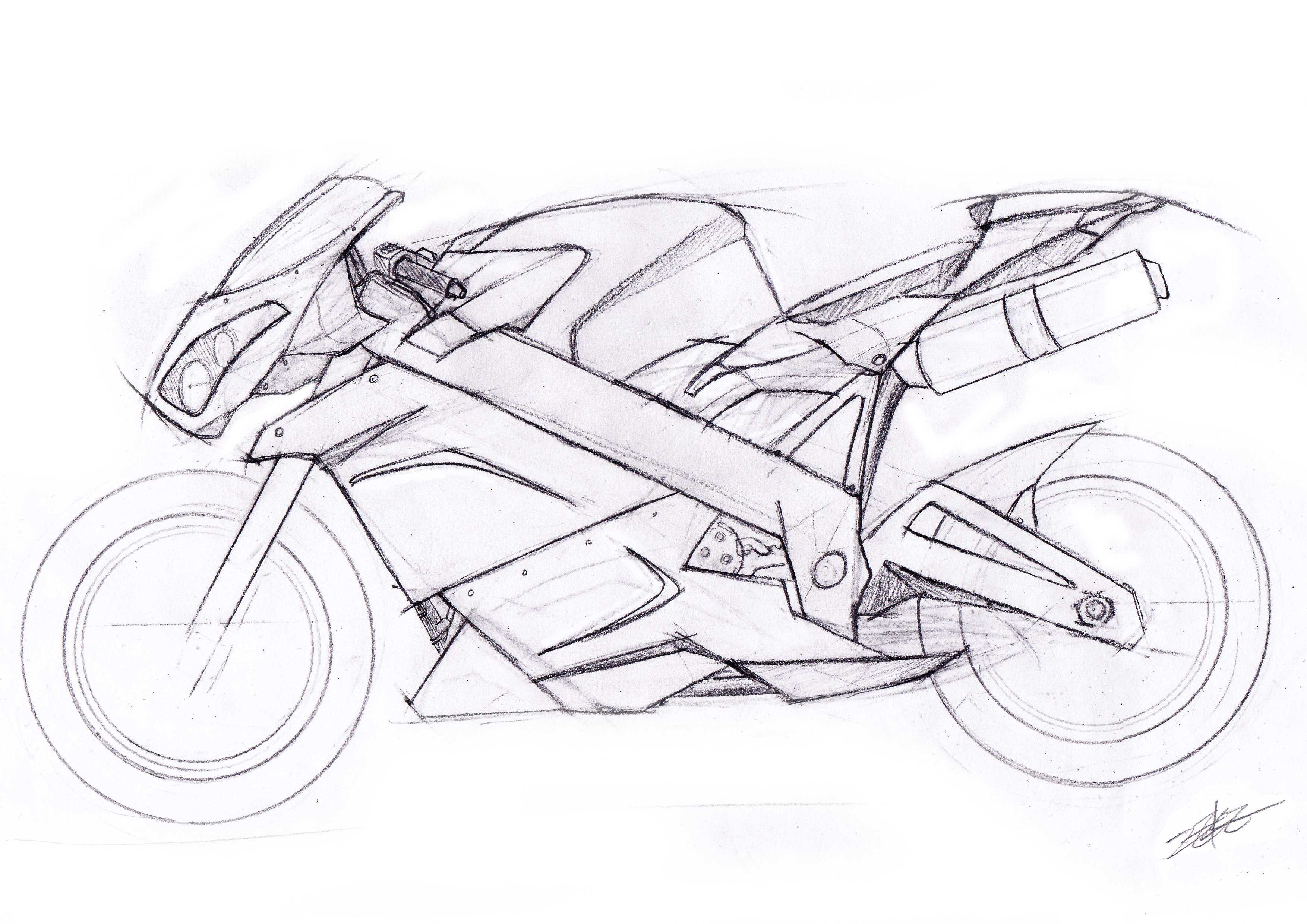 Как нарисовать мотоцикл легко и просто для ребенка avtopraim.ru