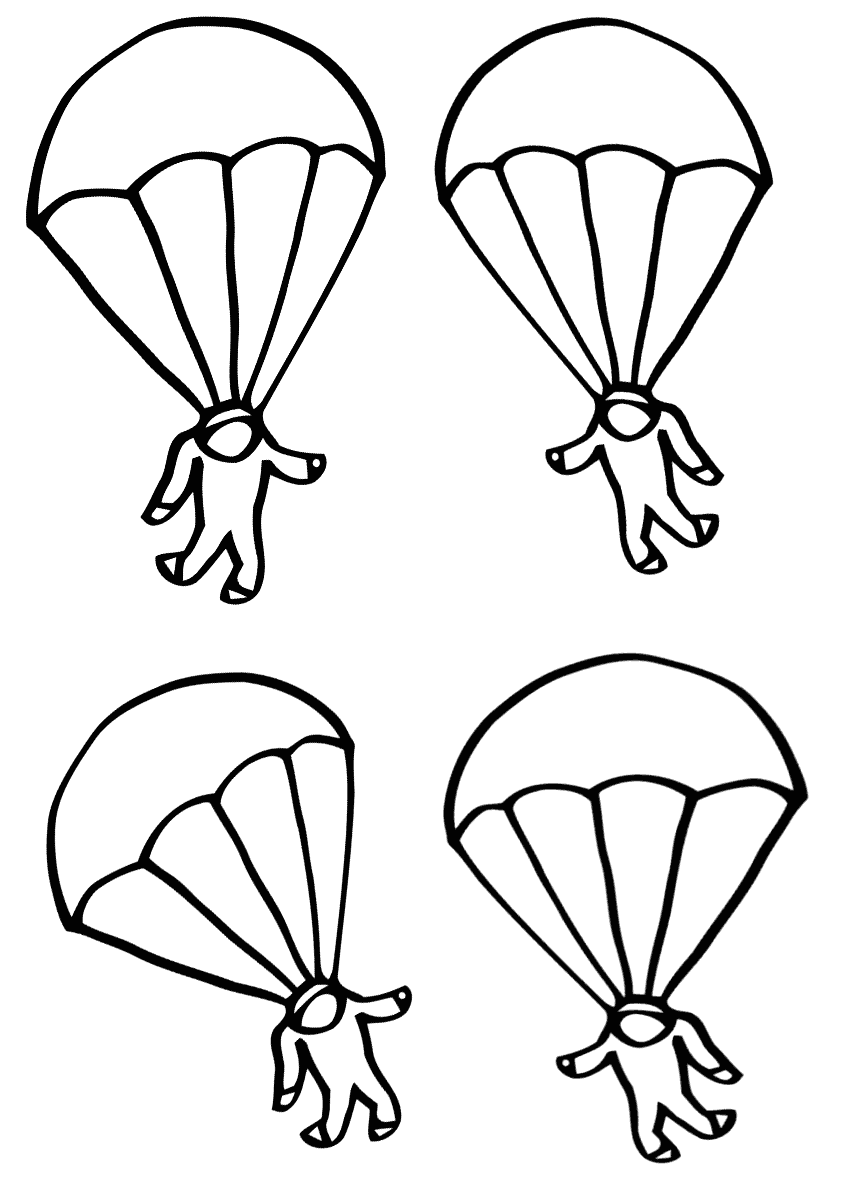 Как нарисовать парашютиста