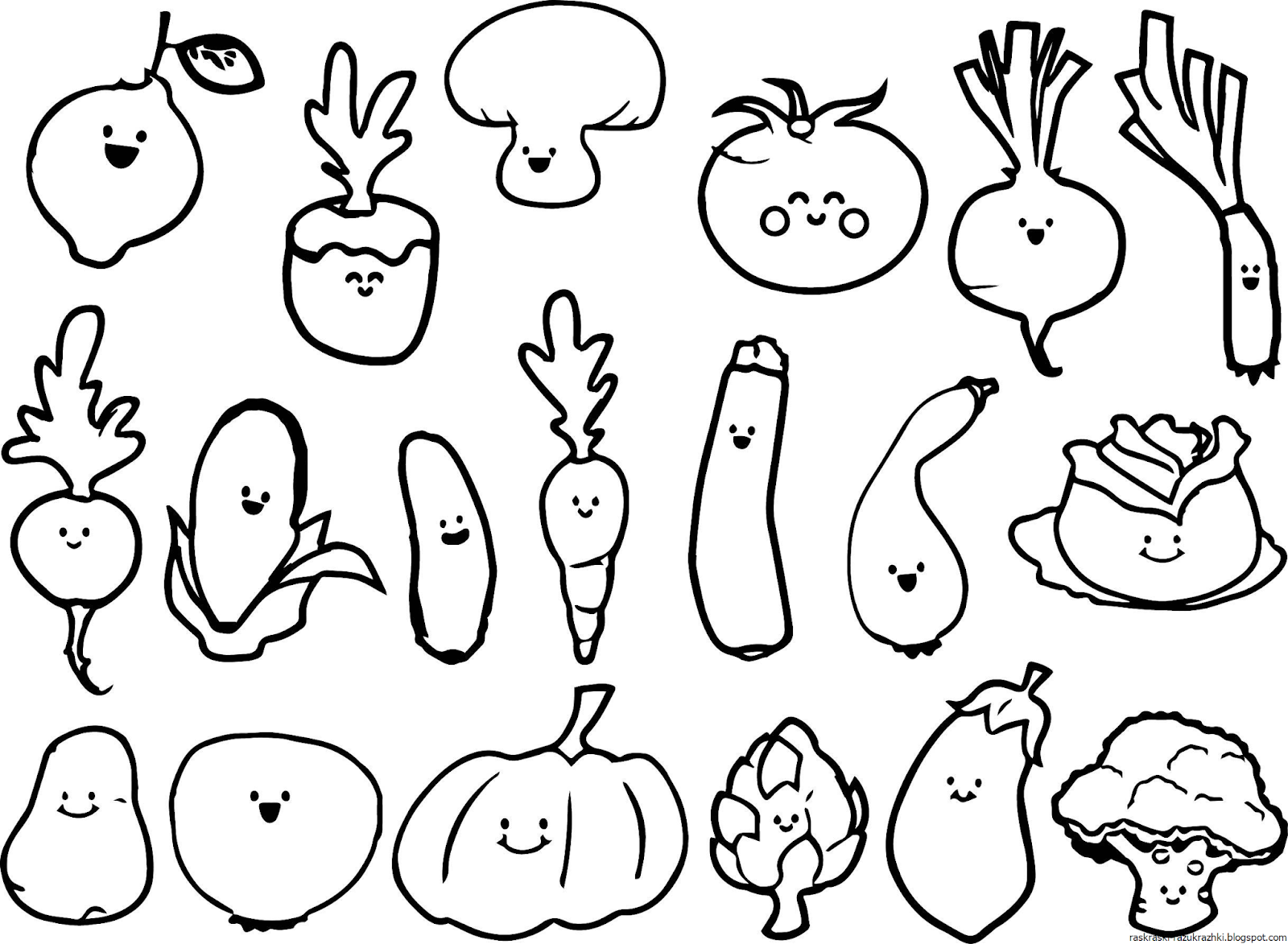 Раскраски овощи и фрукты | бесплатно распечатать, скачать картинки для детей