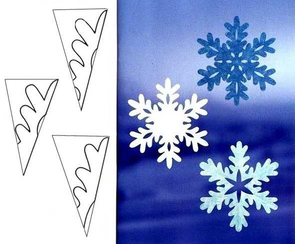 Как вырезать снежинки из бумаги поэтапно с фото