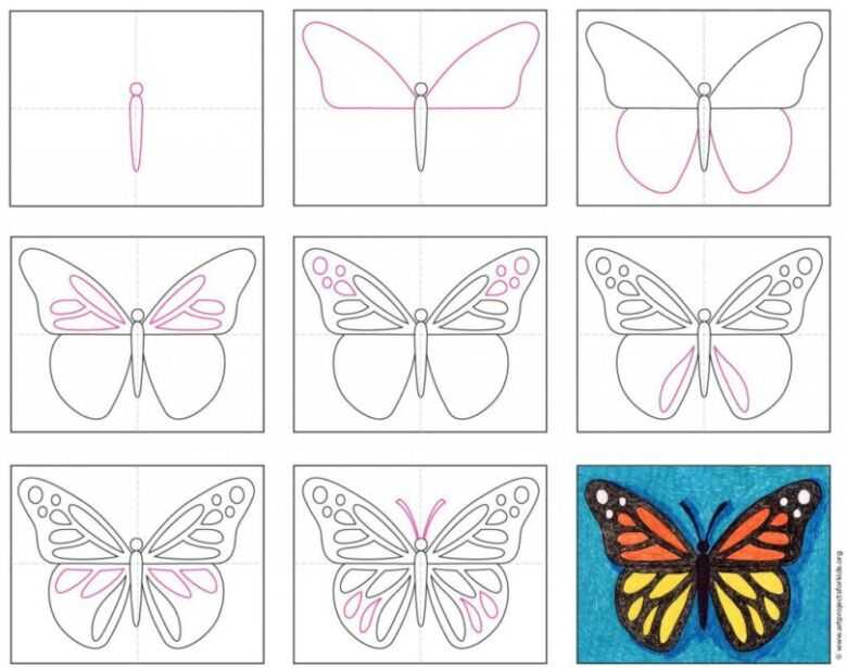 Смотрите ТОП лучших вариантов как легко и просто нарисовать Бабочку карандашом для начинающих Скачивайте и распечатывайте с лучшим порталом