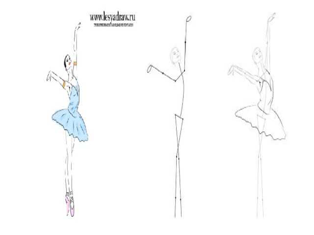 Как нарисовать балерину карандашом поэтапно?