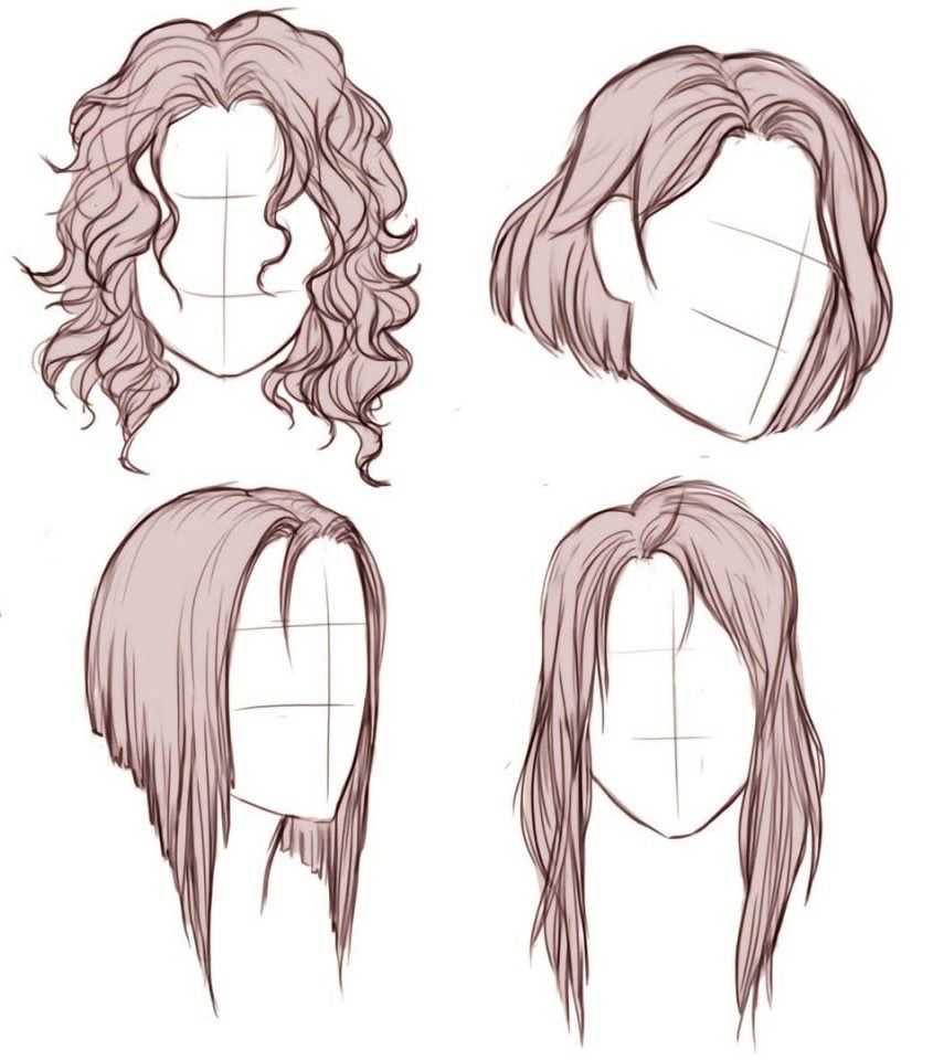 Как нарисовать волосы девушки карандашом легко и красиво