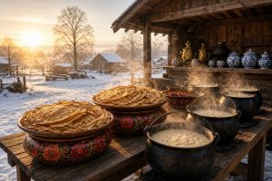 Кейтеринг на народные гуляния: блины, каша и щи на Масленицу