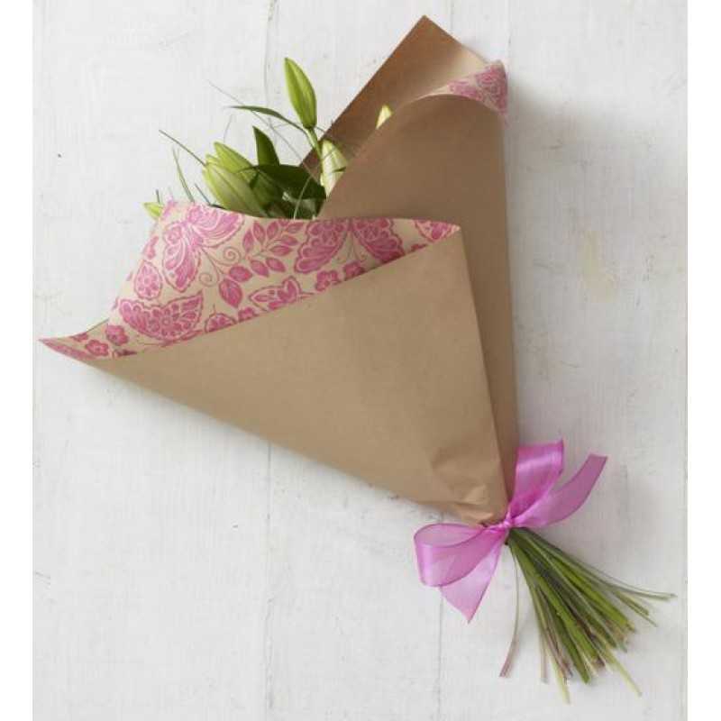 Как упаковать цветы в гофрированную бумагу - миллион подарков
