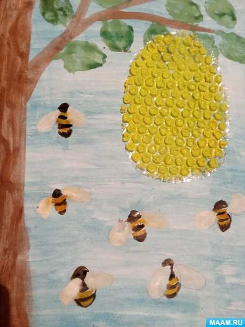 Урок-схема рисования карандашом – пчёлка