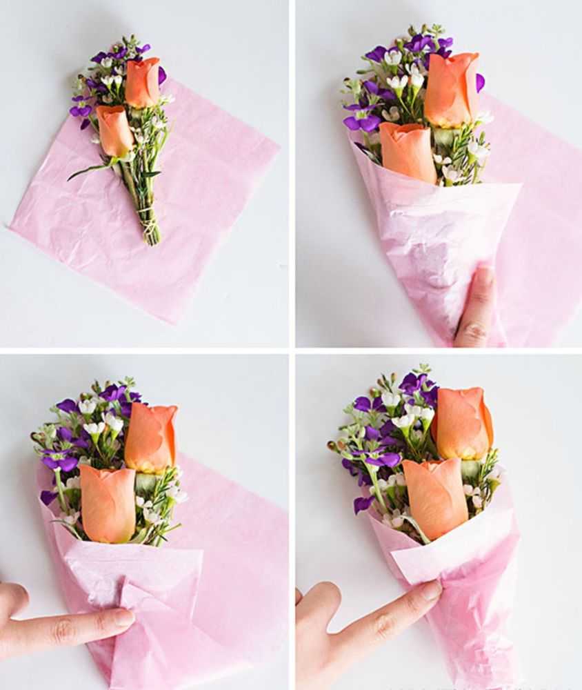 Как оформить букет бумагой своими руками : пошаговая инструкция как правильно и красиво оформить цветы крафт, гофрированной, упаковочной бумагой