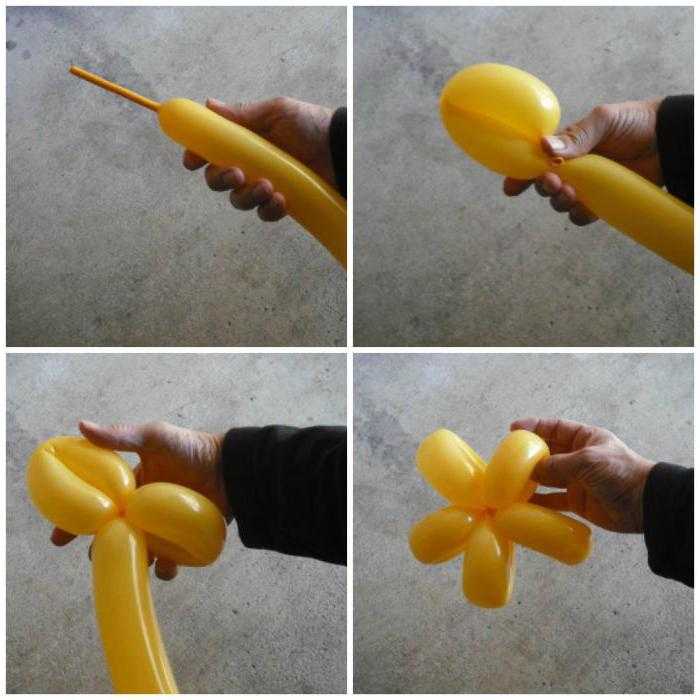 Как сделать ромашку из надувных шаров