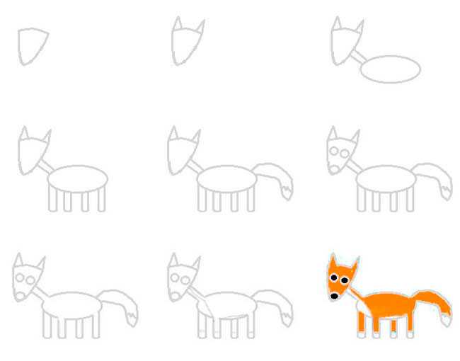 Как нарисовать лису: пошаговый урок для детей. простой мастер-класс со схемами, картинками и шаблонами