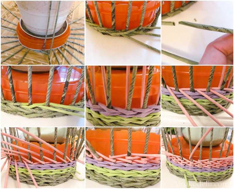 Корзинка из трубочек: мастер-класс и пошаговая инструкция по плетению (100 фото)