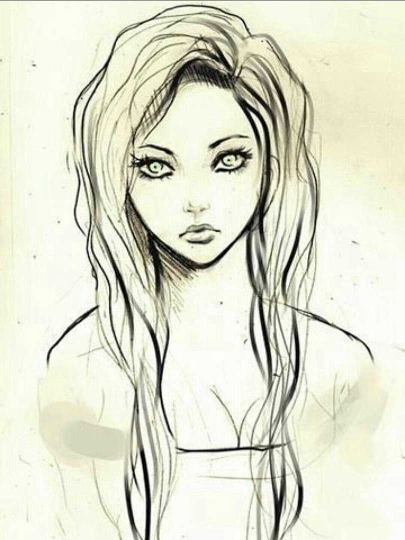 Рисунки карандашом для срисовки девушки: легкие в стиле swag, арт, аниме, грустные