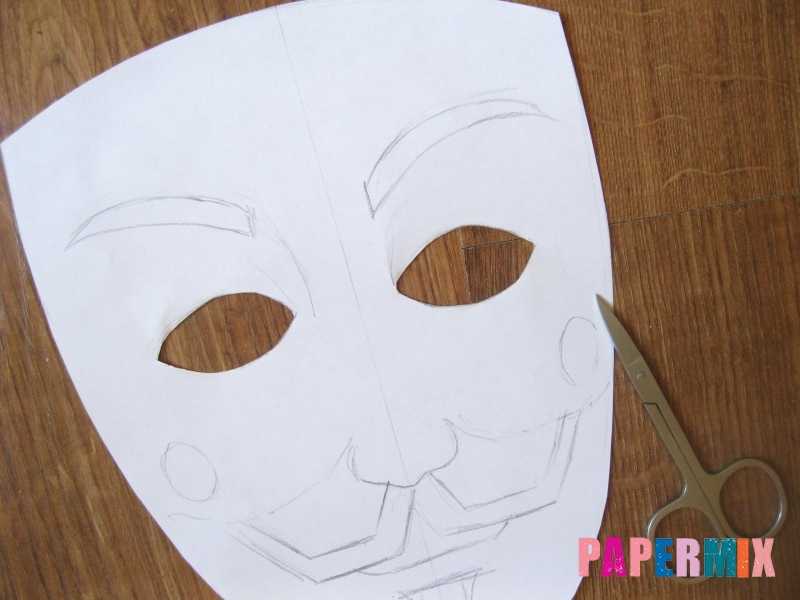 Маска гая фокса из бумаги:как сделать маску гая фокса своими руками. маска анонимуса своими руками маска анонимуса своими руками