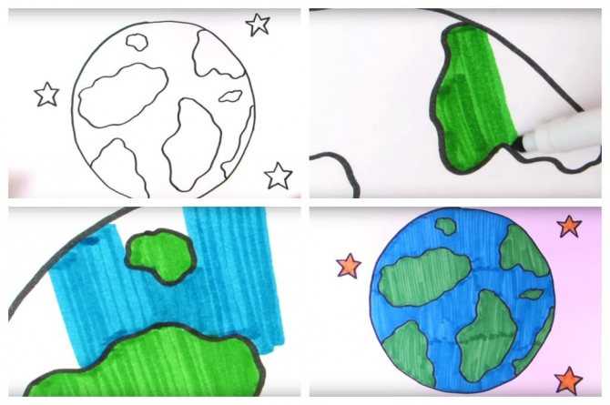 Рисунок на день космонавтики для детей поэтапно карандашом, кисточкой и красками. как нарисовать рисунок «космос» – поэтапная инструкция для 3, 4, 5, 6, 7 класса