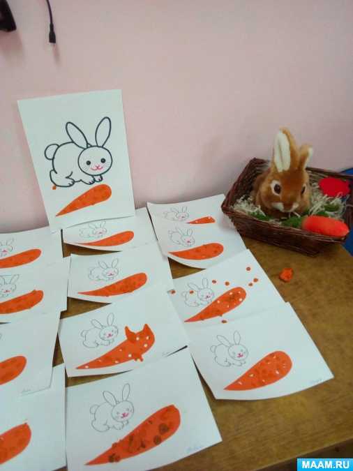 Конспект нод по рисованию «морковка для зайчика» в первой младшей группе. воспитателям детских садов, школьным учителям и педагогам - маам.ру