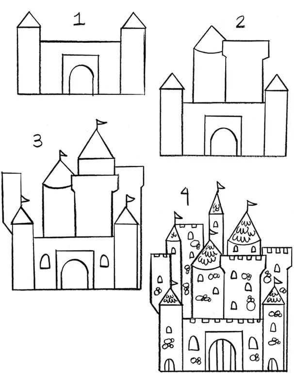 Уроки 24-25 тема: «замок снежной королевы». дом для сказочных героев | поурочные планы по изо 2 класс