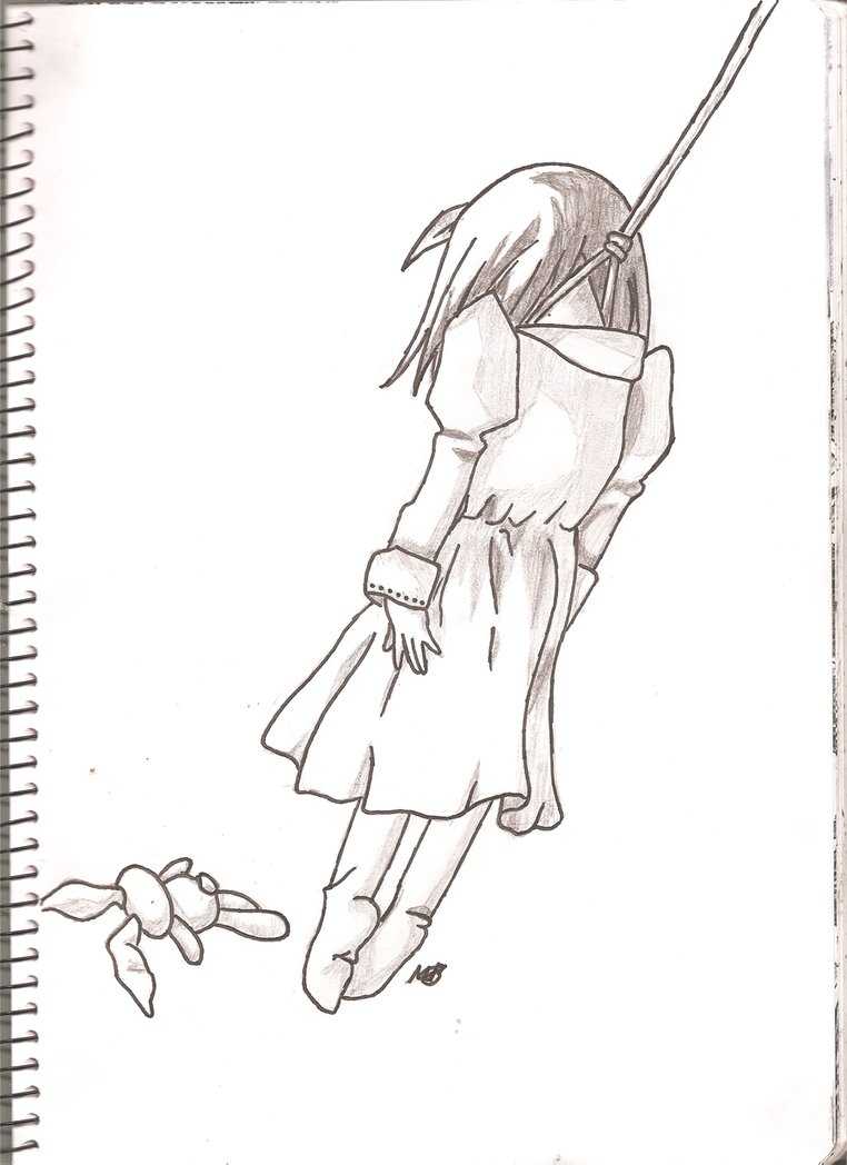 Рисунки простым карандашом легкие грусть. учимся рисовать грустную девочку-чиби поэтапно