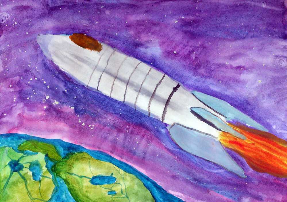Рисунок на тему космос карандашом и красками: мастер-класс для детей - самоделкин