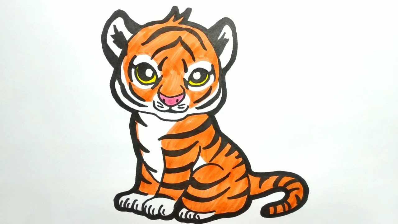 Как нарисовать символ 2022 года: новогодние идеи рисунков тигра и тигрят