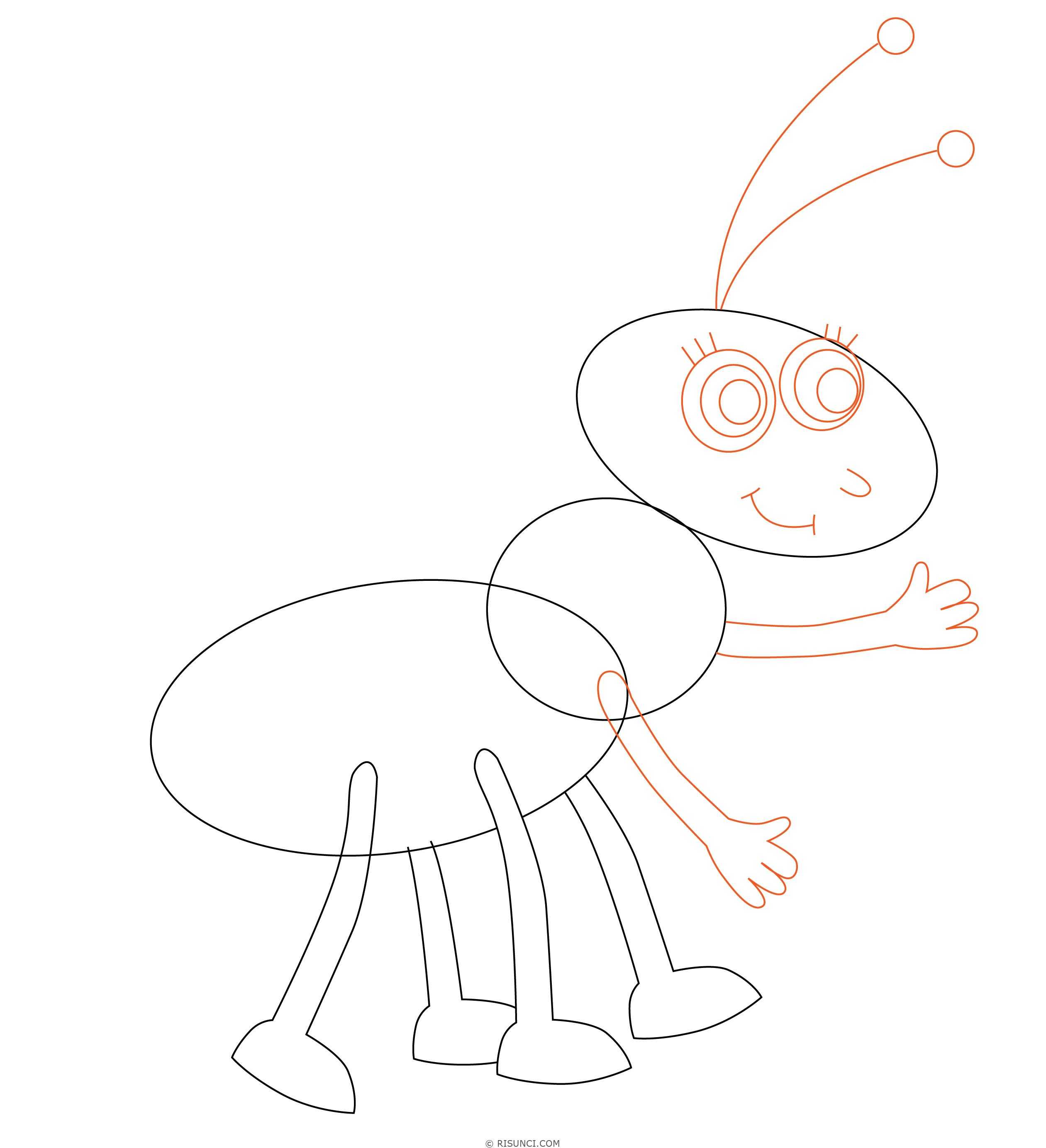 Как нарисовать муравьев пошагово: легкий мастер-класс с описанием, как нарисовать карандашом по инструкции + обзор лучших идей и картинок