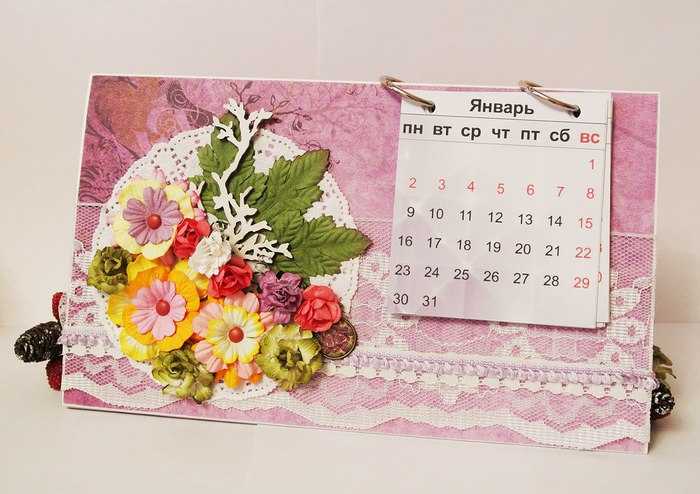 Календарь своими руками - лучшие модели и варианты изготовления календаря (185 фото)