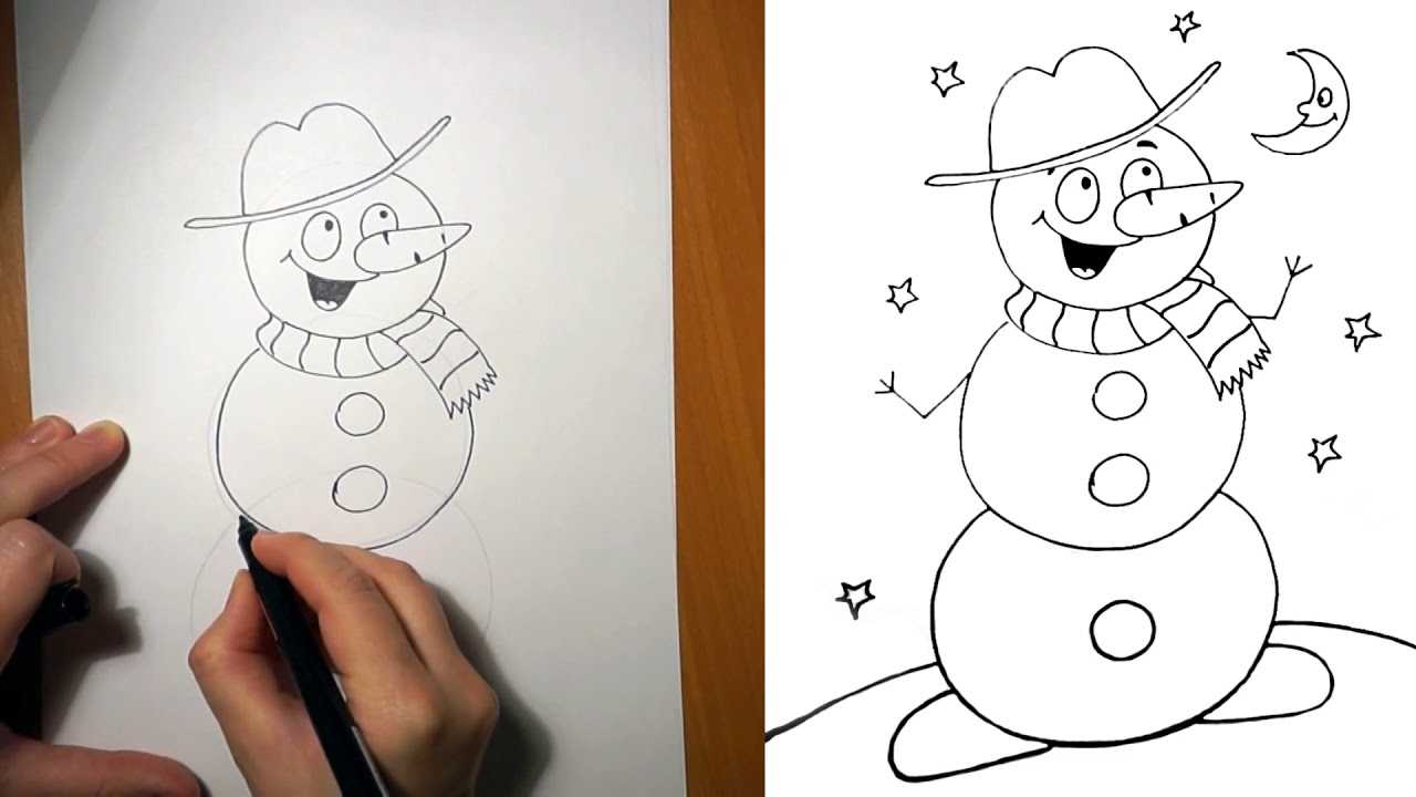 Рисуем снеговика поэтапно: легко и красиво вместе с ребенком