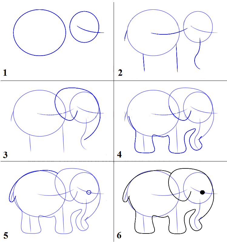 Как нарисовать слона поэтапно карандашом (47 фото) - легкие мастер-классы по рисованию слона