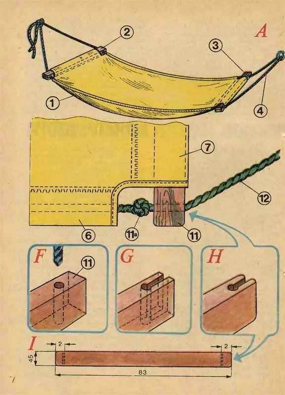 Как сделать гамак своими руками, фото идеи и инструкции