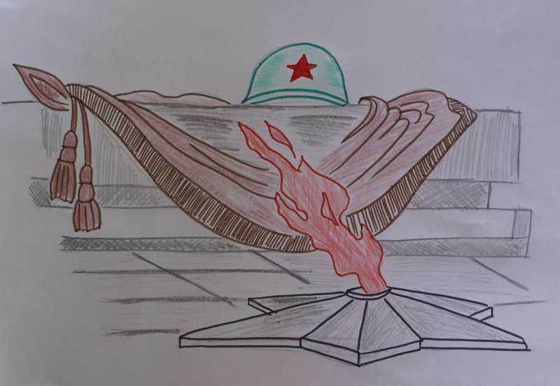 Как нарисовать вечный огонь ко дню победы 9 мая в детский сад: рисование поэтапно карандашом и другими способами