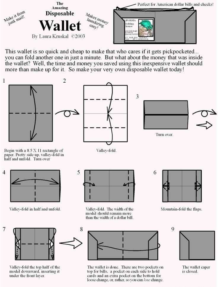 Как сделать бумажный кошелек оригами? | страна мастеров