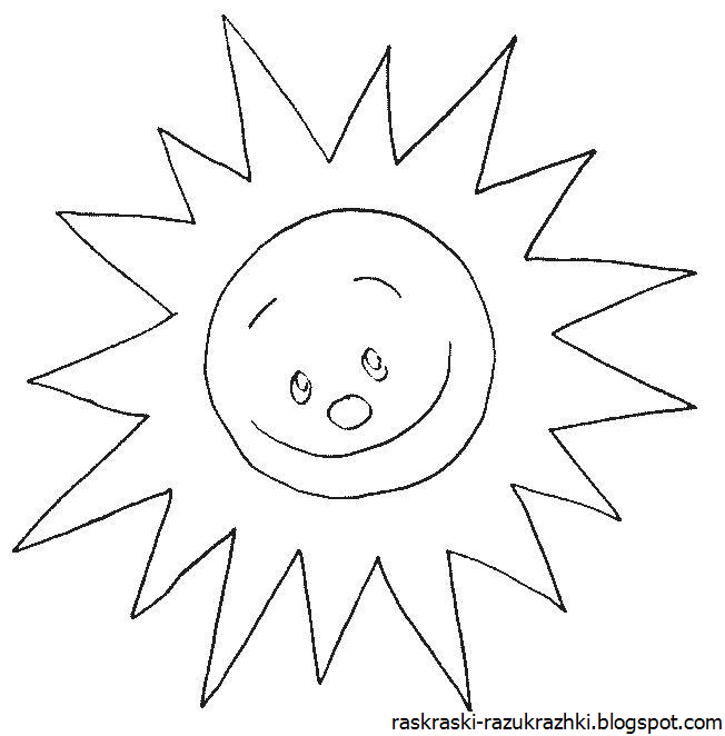 Солнце — рисунки для детей карандашом, красками с лучами, улыбкой, лицом, закат, восход