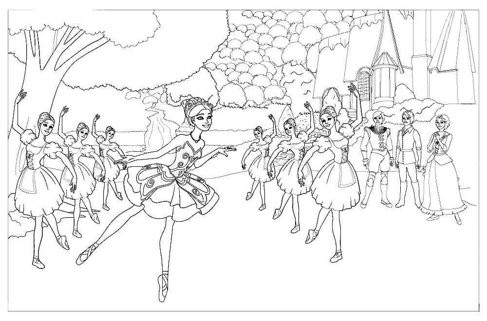 Раскраски Барби балерина - Смотрите, скачивайте, и распечатывайте лучшие варианты раскрасок