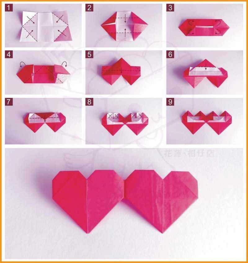 Изготовление сердца из бумаги в технике оригами - 110 фото инструкций