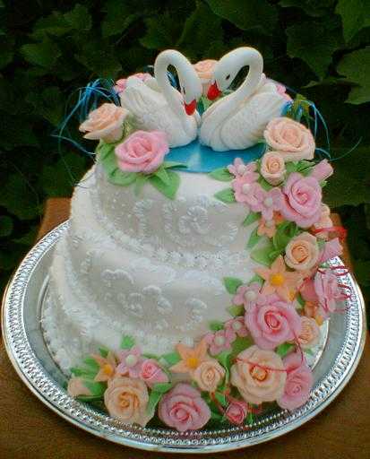 ᐉ свадебные торты с лебедями и розами - пошаговая инструкция - svadebniy-mir.su