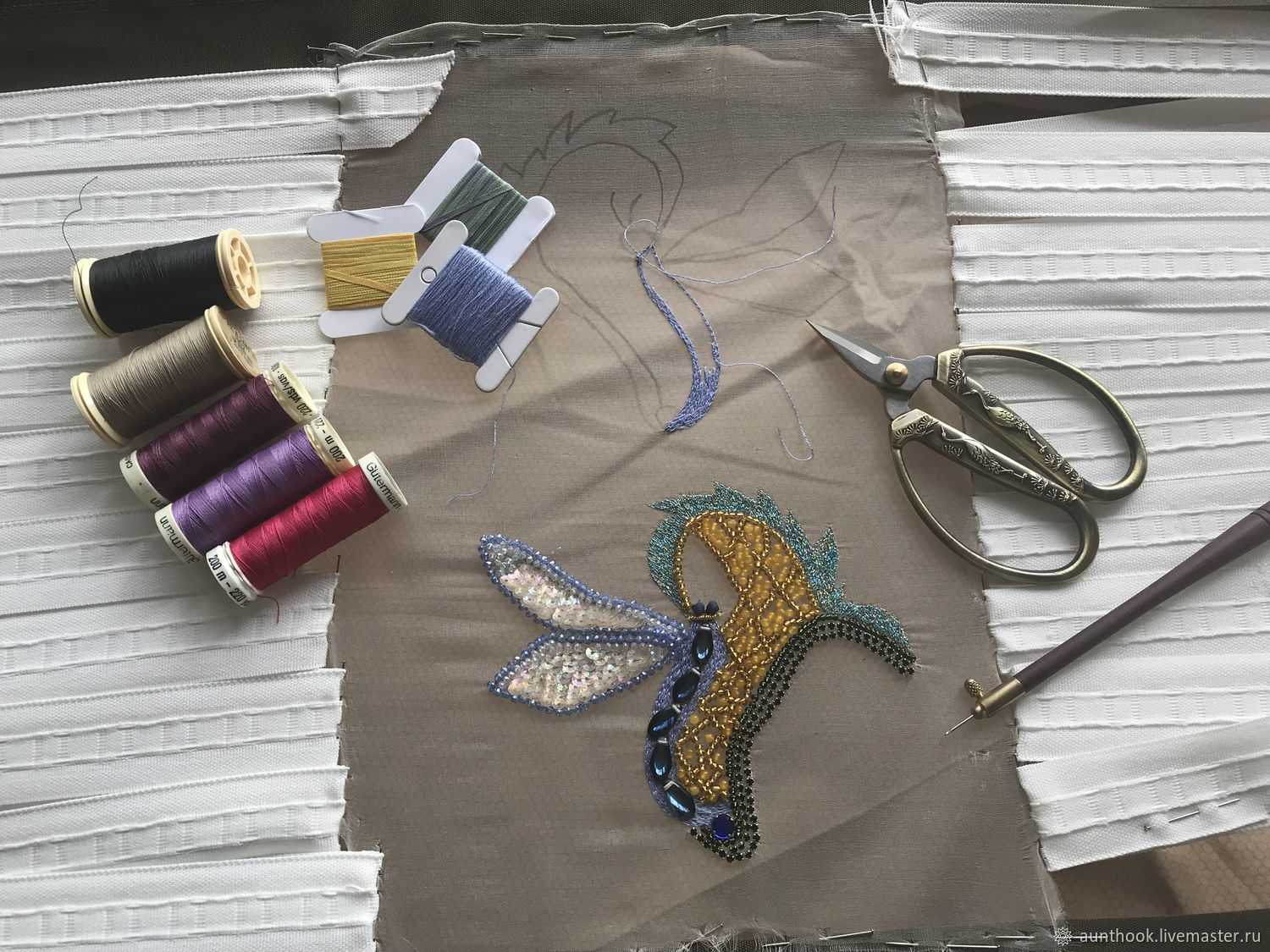 Декоративная техника вышивание люневильским крючком мк