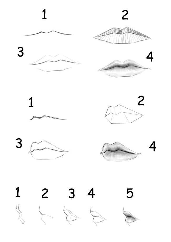 Как нарисовать губы: 10 простых шагов ✏️