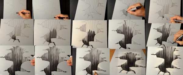Как нарисовать 3д (3d) рисунок на бумаге карандашом